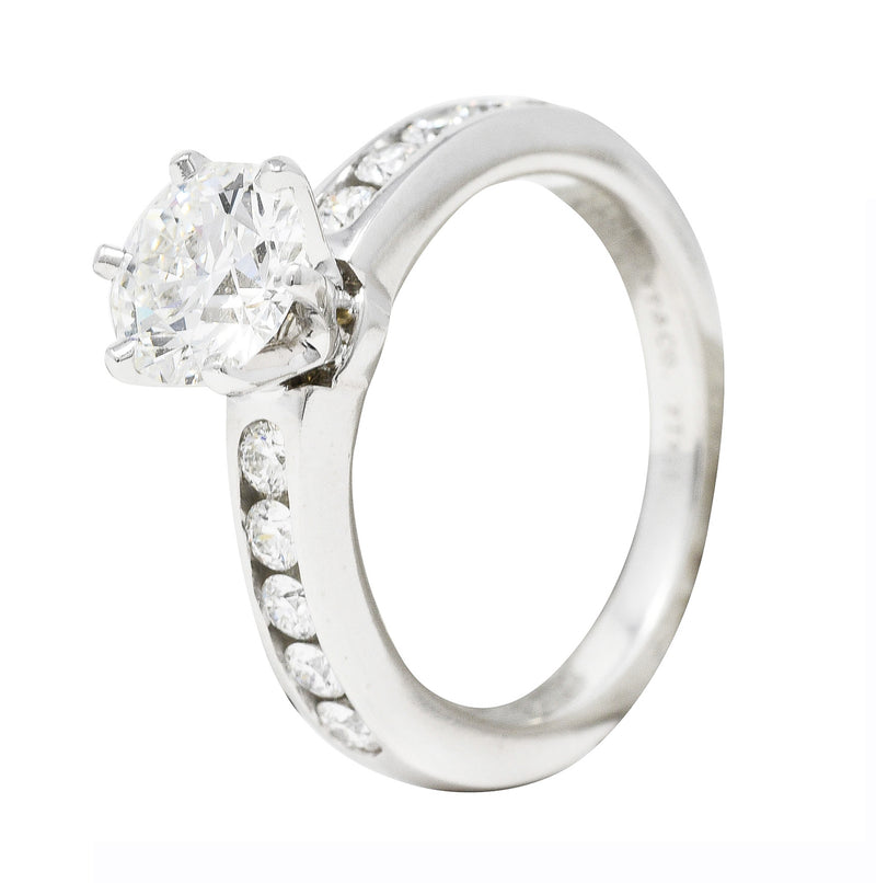 Tiffany & Co. Contemporary 1.56 CTW Diamond Platinum Engagement Ring GIA Wilson's Estate Jewelry