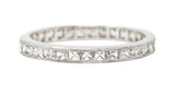 Art Deco 1.15 CTW French Cut Diamond Platinum Eternity Channel Band Ring Wilson's Estate Jewelry