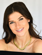 Vintage Tri-Colored 18 Karat Gold Curb Link Unisex Chain Necklace Wilson's Estate Jewelry