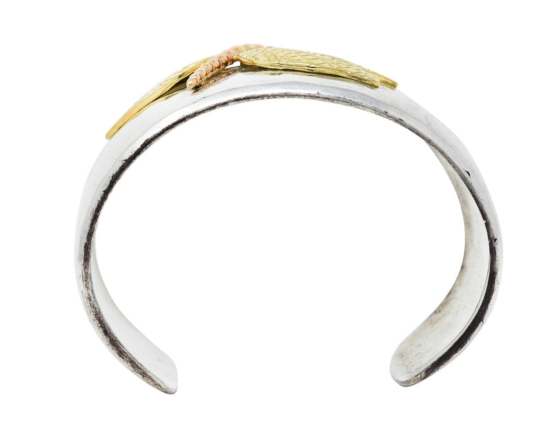 Vintage Tiffany Co. 18 Karat Two Tone Gold Sterling Silver