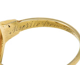 Early Retro Moonstone 14 Karat Yellow Gold Gemstone Ring Wilson's Estate Jewelry