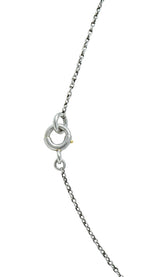 Edwardian Diamond Peridot Pearl Platinum 14 Karat Gold Swagged Fringe Necklace