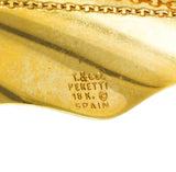 Elsa Peretti Tiffany & Co. Spain Vintage 18 Karat Yellow Gold High Tide Pendant Necklace Wilson's Estate Jewelry