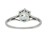 Early Art Deco 0.73 CTW Old European Cut Diamond Platinum Engagement Ring