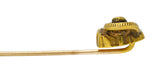 Riker Brothers Ruby 14 Karat Gold Ram Stickpin Aries ZodiacStick Pin - Wilson's Estate Jewelry