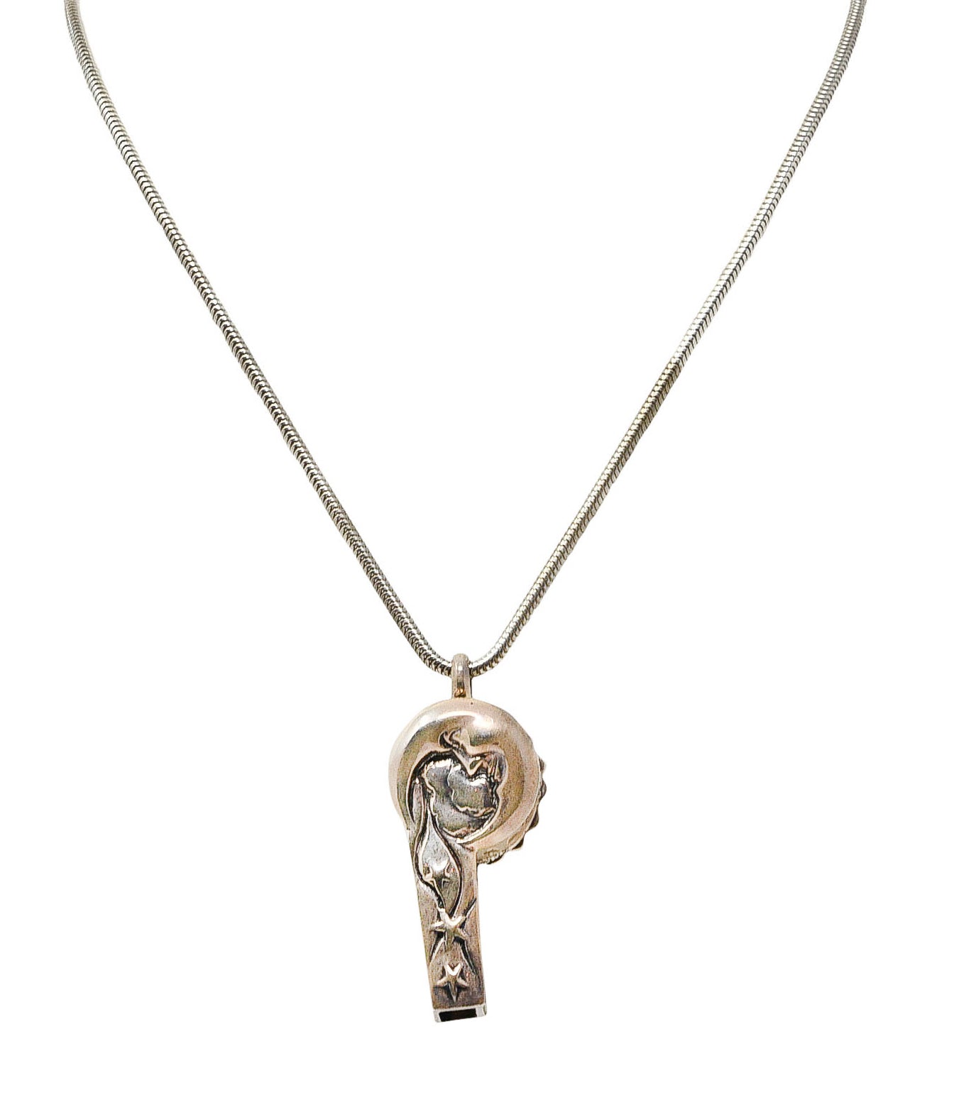 1990's Lagos Sterling Silver Rare Wonders Celestial Whistle Pendant NecklaceNecklace - Wilson's Estate Jewelry