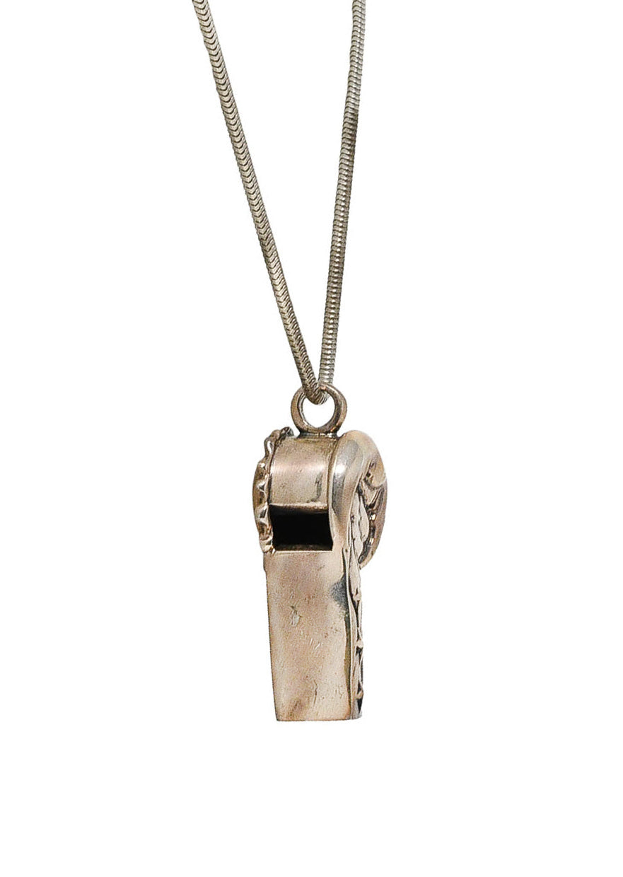 1990's Lagos Sterling Silver Rare Wonders Celestial Whistle Pendant NecklaceNecklace - Wilson's Estate Jewelry