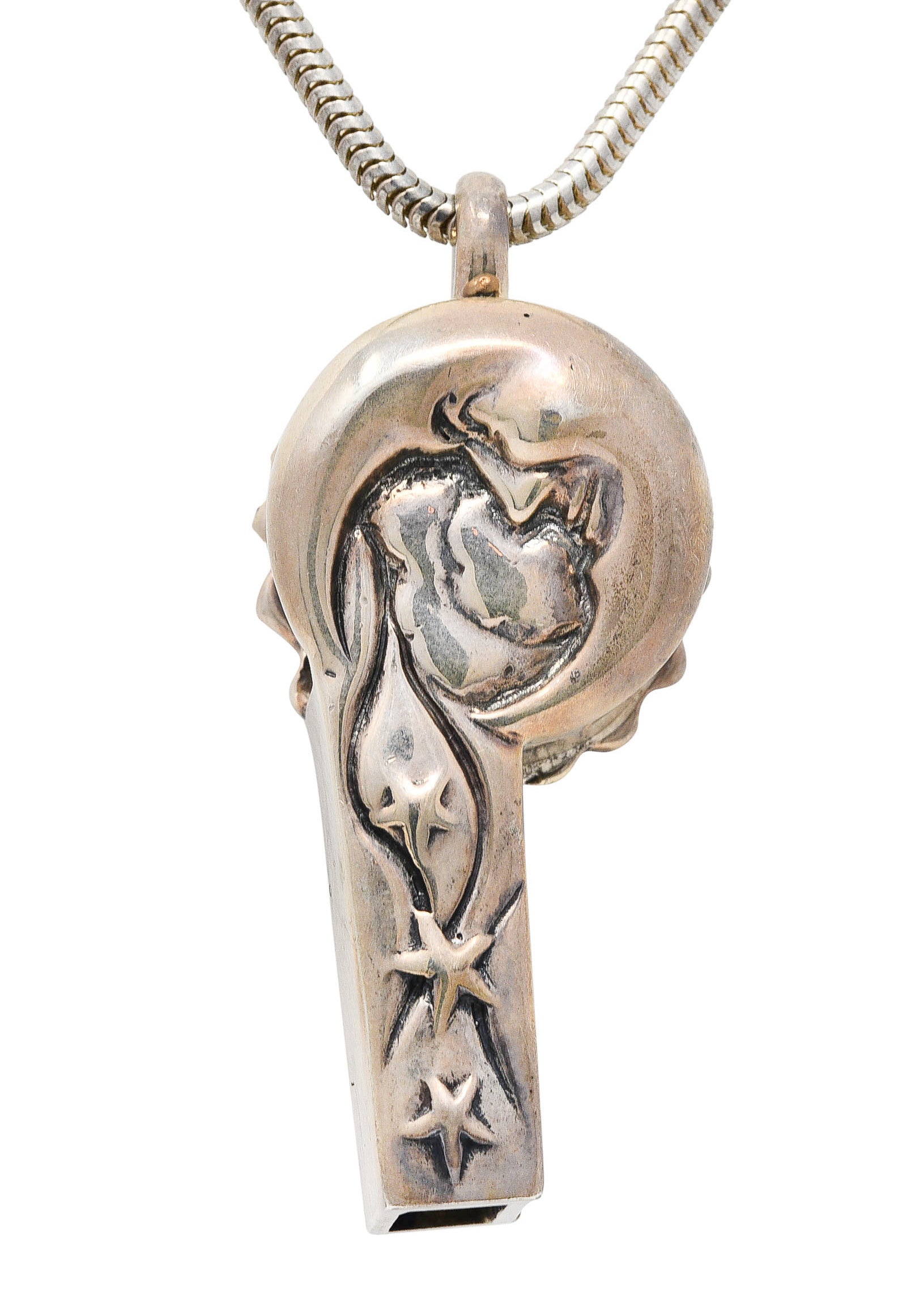 1990's Lagos Sterling Silver Rare Wonders Celestial Whistle Pendant NecklaceNecklace - Wilson's Estate Jewelry
