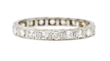 Art Deco 0.60 CTW Diamond Platinum Eternity Band Ring Wilson's Estate Jewelry