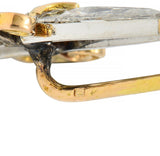 Victorian 1.54 CTW Diamond Platinum 18 Karat Gold Antique Dagger Stickpin