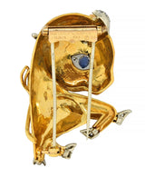 Van Cleef & Arpels Paris Diamond 18K Gold Whimsical Taurus Zodiac Brooch
