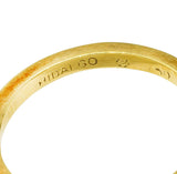 Hidalgo 1990's Vintage Peach Enamel 18 Karat Yellow Gold Eternity Band Ring