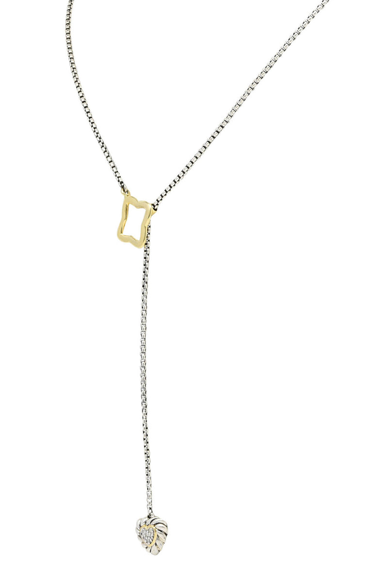 Colour Blossom Lariat Necklace, Yellow Gold, Onyx And Diamond - Categories