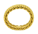 Tiffany & Co. Contemporary 18 Karat Yellow Gold Mesh Weave Somerset Band Ring Wilson's Estate Jewelry