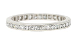 .11111 *Art Deco 0.90 Diamond Platinum Eternity Channel Wedding Band Ring Wilson's Estate Jewelry