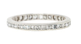 .11111 *Art Deco 0.90 Diamond Platinum Eternity Channel Wedding Band Ring Wilson's Estate Jewelry