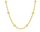 Roberto Coin Vintage Diamond Two-Tone 18 Karat Gold Twisted Rope Chain Link Necklace Wilson's Estate Jewelry