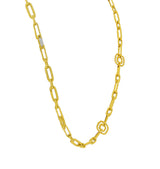 Roberto Coin Vintage Diamond Two-Tone 18 Karat Gold Twisted Rope Chain Link Necklace Wilson's Estate Jewelry