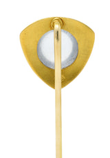 Brassler Co. Moonstone Cabochon 14 Karat Gold StickpinStick Pin - Wilson's Estate Jewelry