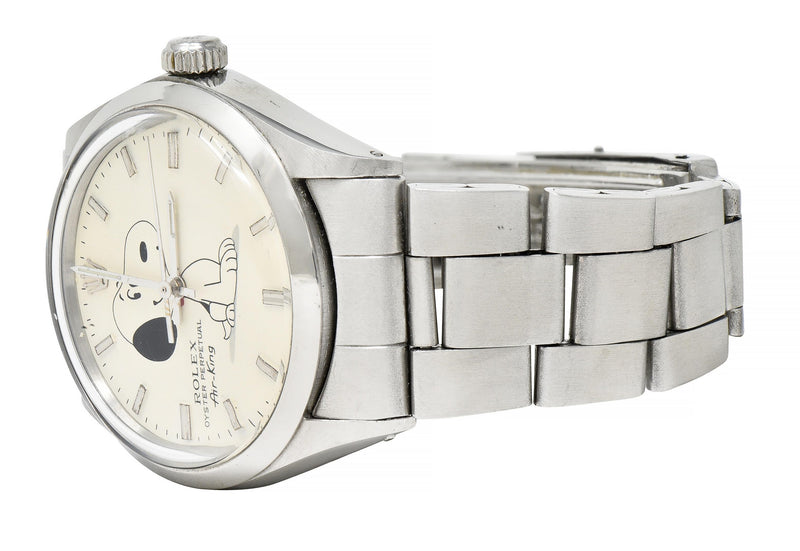 1984 Rolex 34 MM Stainless Steel Oyster Perpetual Air King Snoopy Watch
