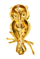 Tiffany & Co. Retro Diamond 18 Karat Gold Owl BroochBrooch - Wilson's Estate Jewelry