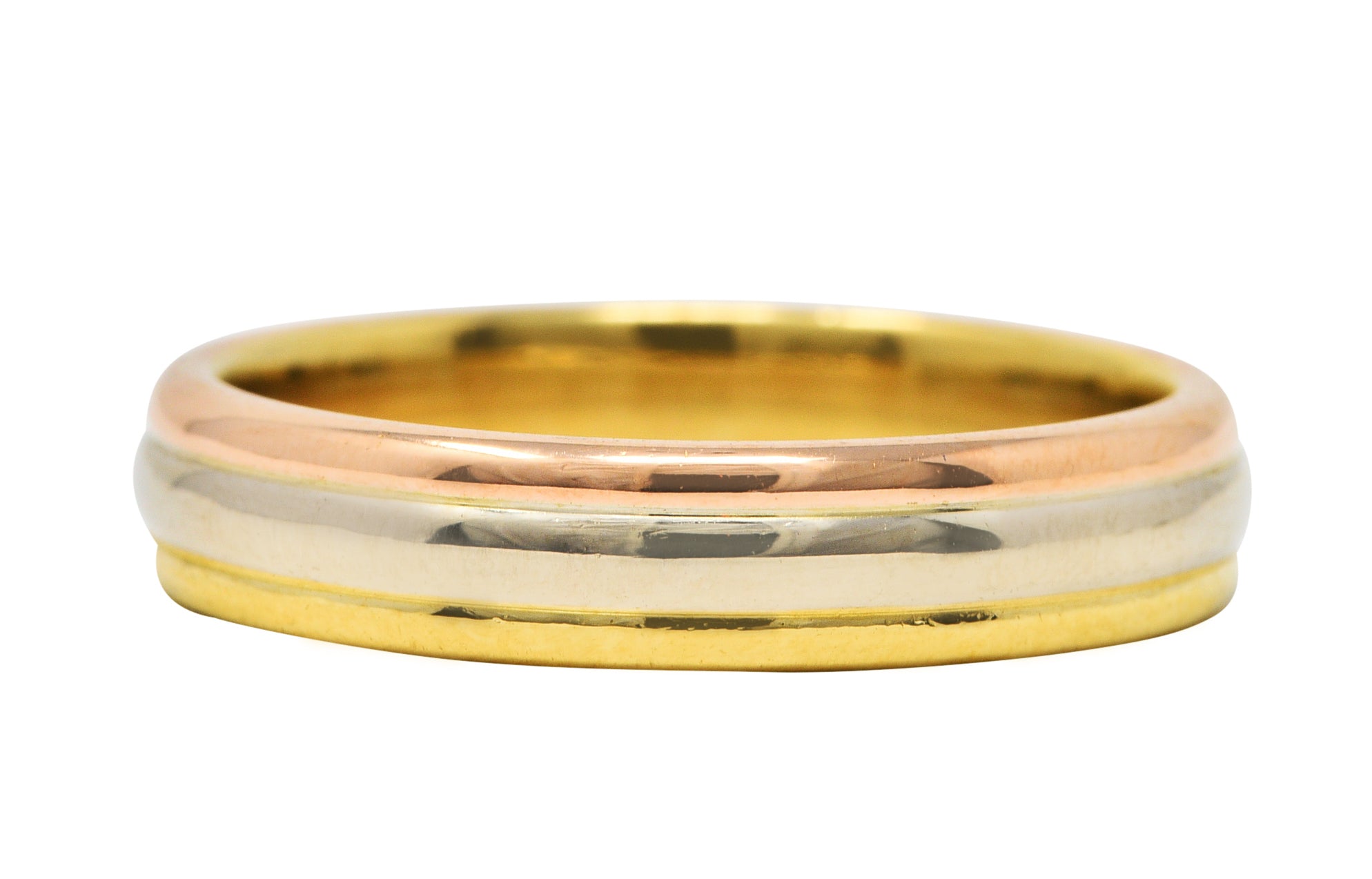 Cartier 18 Karat Tri-Gold Unisex Trinity Band RingRing - Wilson's Estate Jewelry