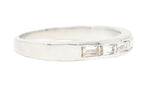 Mid-Century 0.42 CWT Diamond Platinum Vintage Wedding Band Ring Wilson's Estate Jewelry
