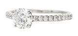 Tiffany & Co. Contemporary 0.90 CTW Diamond Platinum Pave Engagement Ring Wilson's Estate Jewelry