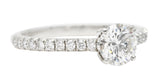 Tiffany & Co. Contemporary 0.90 CTW Diamond Platinum Pave Engagement Ring Wilson's Estate Jewelry