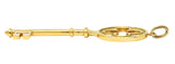 Tiffany & Co. Diamond 18 Karat Gold Quatrefoil Key PendantNecklace - Wilson's Estate Jewelry