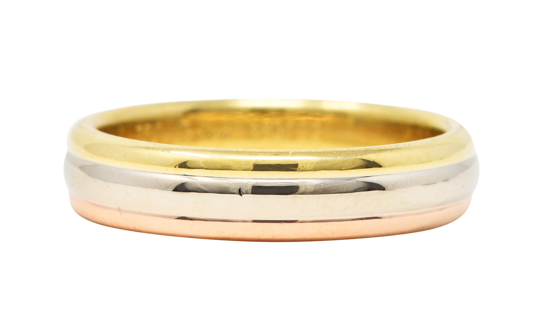 Cartier 18 Karat Tri-Gold Trinity Unisex Band RingRing - Wilson's Estate Jewelry