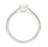Tiffany & Co. Contemporary 0.90 CTW Diamond Platinum Pave Engagement Ring Wilson's Estate Jewelry