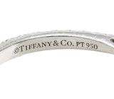 Tiffany & Co. Contemporary 0.90 CTW Diamond Platinum Pave Engagement Ring Wilson's Estate Jewelry