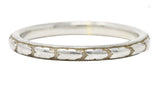 Art Deco 18 Karat White Gold Orange Blossom Band Ring Wilson's Estate Jewelry