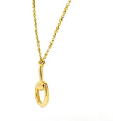 Gucci 18 Karat Yellow Gold Horsebit Pendant Vintage Necklace Wilson's Estate Jewelry