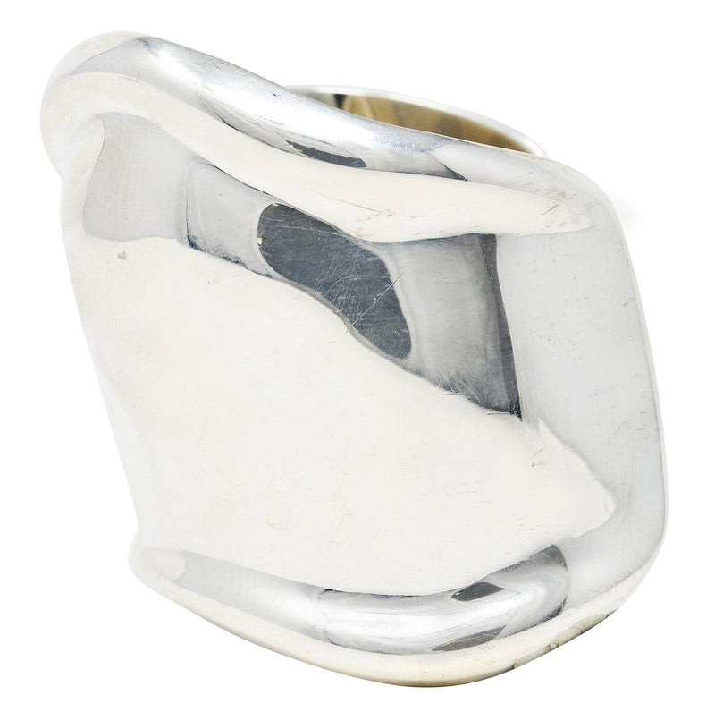 Elsa Peretti Tiffany & Co Vintage Sterling Silver 61MM Medium Bone Cuff Bracelet Wilson's Estate Jewelry