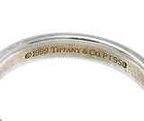 Tiffany & Co. 1999 Platinum 3mm Classic Wedding Band Vintage Ring Wilson's Estate Jewelry