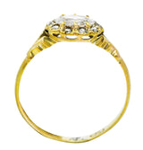 Antique Oval Cut Diamond 14 Karat Yellow Gold Engagement Ring Wilson's Estate Jewelry