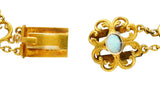 Victorian Opal 14 Karat Gold Scroll Link Bracelet Wilson's Estate Jewelry
