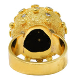 1960's Vintage 1.25 CTW Diamond 18 Karat Yellow Gold Sputnik Bauble Ring Wilson's Estate Jewelry