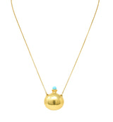 Elsa Peretti Tiffany & Co. Turquoise 18 Karat Gold Bottle NecklaceNecklace - Wilson's Estate Jewelry