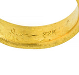 Devta Doolan Contemporary Chrysocolla 22 Karat Gold Organic Statement Ring