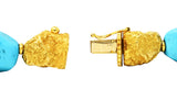 Roberto Coin Turquoise 18 Karat Gold Italian Nugget Bead Braceletbracelet - Wilson's Estate Jewelry