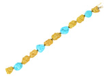 Roberto Coin Turquoise 18 Karat Gold Italian Nugget Bead Braceletbracelet - Wilson's Estate Jewelry