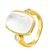 Elizabeth Locke Diamond Moonstone 19 Karat Gold RingRing - Wilson's Estate Jewelry