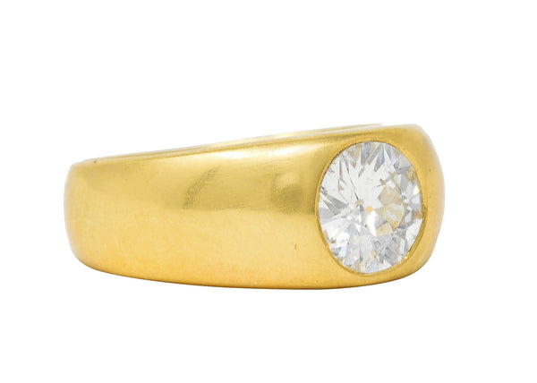 Tiffany & Co. 1960's 1.10 CTW Old European Cut Diamond 18 Karat Yellow Gold Unisex Vintage Engagement Ring Wilson's Estate Jewelry