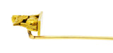 Antique Egyptian Revival 18 Karat Yellow Gold Sphinx Stickpin Wilson's Estate Jewelry