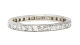 Art Deco 1.76 CTW French Cut Diamond Platinum Orange Blossom Eternity Channel Band Ring Wilson's Estate Jewelry