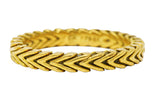 .11111 SH Van Cleef & Arpels Vintage French 18 Karat Yellow Gold Wheat Band Ring Wilson's Estate Jewelry