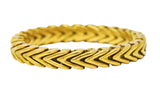 .11111 SH Van Cleef & Arpels Vintage French 18 Karat Yellow Gold Wheat Band Ring Wilson's Estate Jewelry